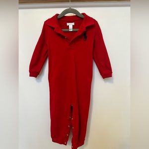 Polo Bear Cotton Mesh Polo Coverall.